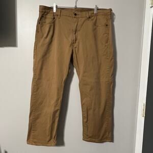 Levis 505 Jeans Mens 40x26 Brown Tan Straight Leg Waterless Denim Pants